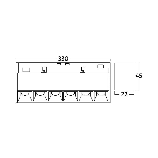 Imagine CORP LED PT SINA MAGNET 18W 1580lm 24gr. 3in1 NEGRU