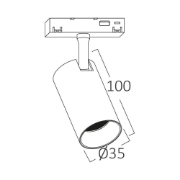 Imagine SPOT LED PE SINA MAGNET 6W 440lm 24gr. 3IN1 NEGRU