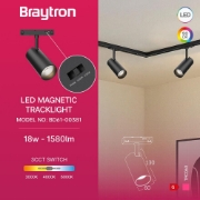 Imagine SPOT LED PE SINA MAGNET 18W 1580lm 24gr.3IN1 NEGRU