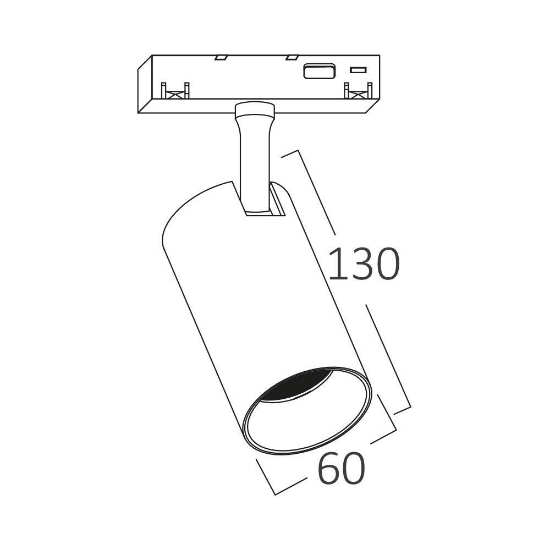 Imagine SPOT LED PE SINA MAGNET 18W 1580lm 24gr.3IN1 NEGRU