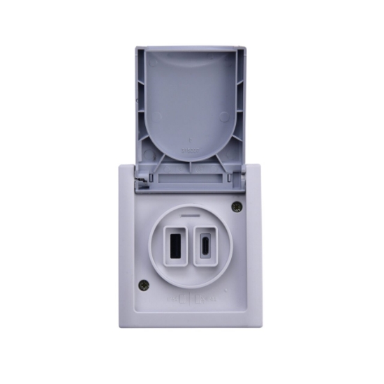 Imagine PRIZA USB tip A+C 5V-2.1A IP54 PACIFIC GRI