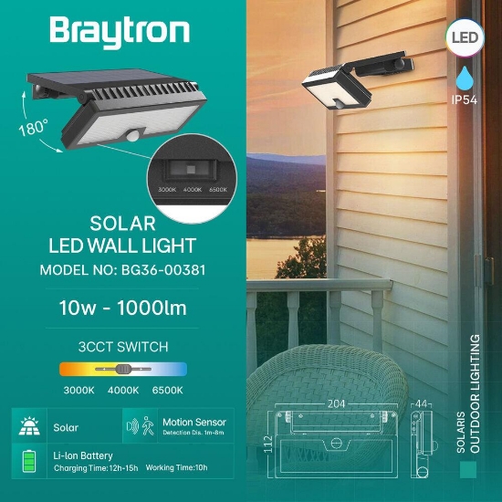 Imagine CORP SOLAR CU SENZOR W3, PT PERETE 10W, 3IN1, IP54