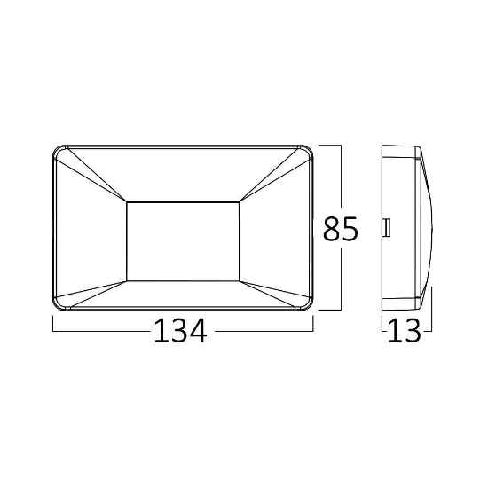 Imagine CORP LED PT, 3W 240lm, 3IN1 VEKTA-B PATRAT ALB IP65