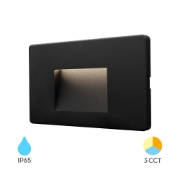 Imagine CORP LED PT, 3W 240lm, 3IN1 VEKTA-B PATRAT NEGRU IP65