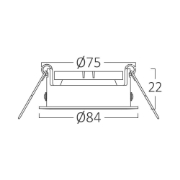 Imagine CARCASA NEAGRA PENTRU GU5.3 SPOTTI-R