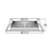 Imagine SPOT LED ROTUND ST 24W 4000K F:223MM FATON