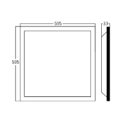 Imagine LED PANEL INCASTRAT 50W 4000LM D:60x60 ALB 4000K