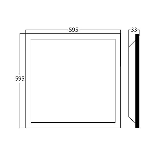 Imagine LED PANEL INCASTRAT 50W 4000LM D:60x60 ALB 4000K