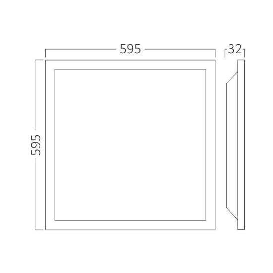Imagine LED PANEL SLIM 28-33-40W 4400LM 595X595 ALB 3in1 BRAYTRON