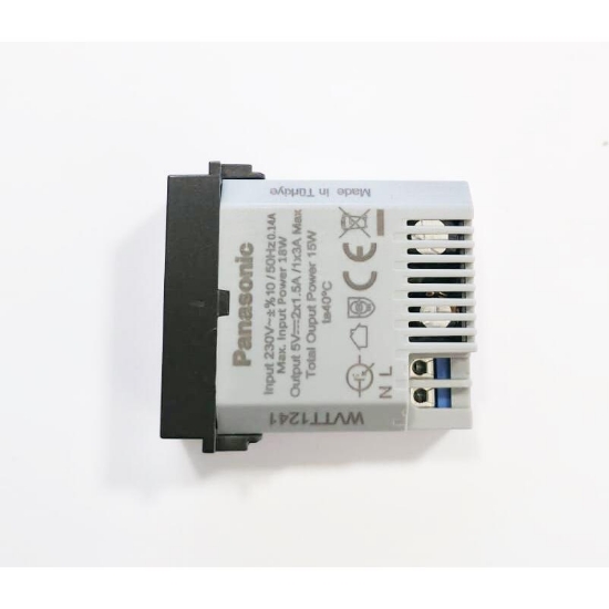 Imagine PRIZA USB TIP A+C 5V-3A MODULAR NEGRU 1M PANASONIC