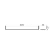 Imagine CORP LINEER PROLINE-PT 120CM 36W 3in1 IP40 NEGRU