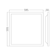 Imagine LED PANEL SLIM 28-33-40W 4400LM 595X595 ALB 3in1 BRAYTRON