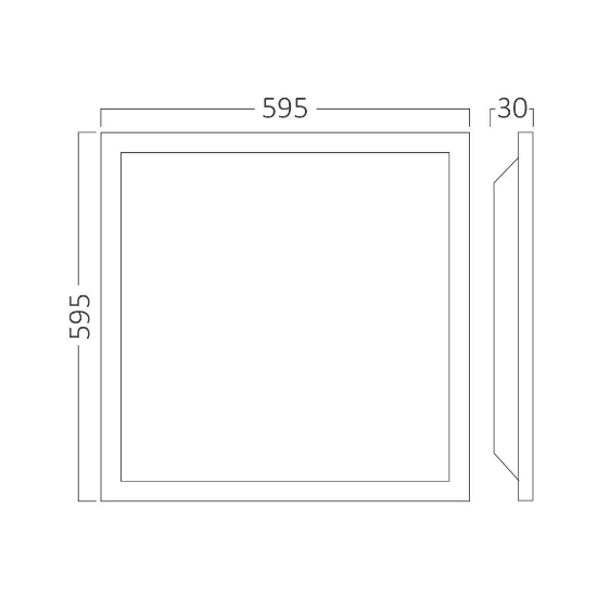 Imagine LED PANEL SLIM 28-33-40W 4400LM 595X595 ALB 3in1 BRAYTRON