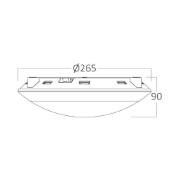 Imagine CORP pt EXTERIOR 1xE27 NAPOLI-PC D:270mm IP65 NEGRU
