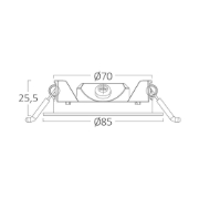 Imagine SPOT LED ROTUND ST 3W 220LM 3IN1 F:85MM IP40 ALB