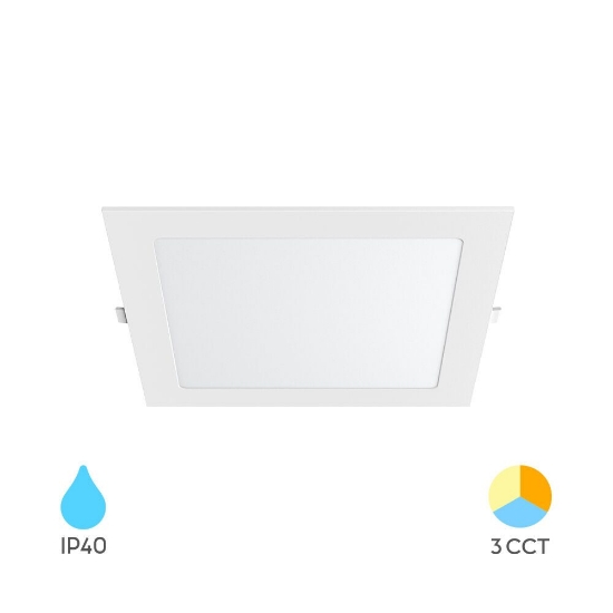 Imagine SPOT LED PATRAT ST 12W 1120LM 3IN1 D:170x170MM IP40