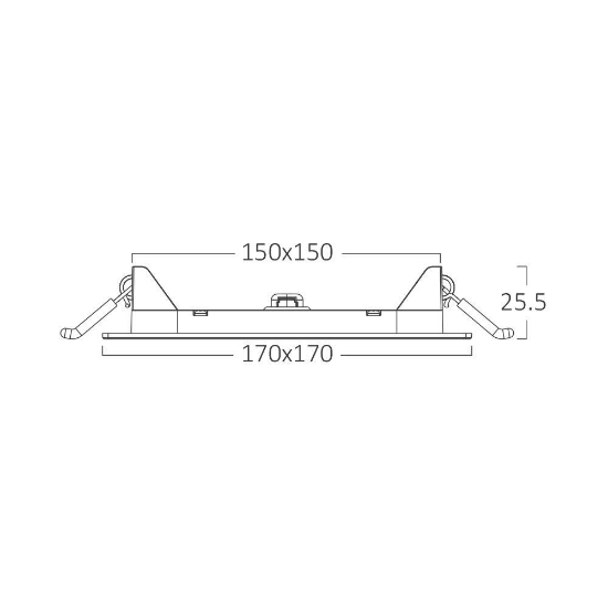 Imagine SPOT LED PATRAT ST 12W 1120LM 3IN1 D:170x170MM IP40