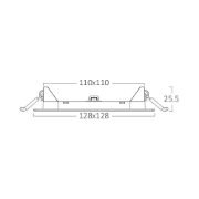 Imagine SPOT LED PATRAT ST 6W 470LM 3IN1 D:128x128MM IP40