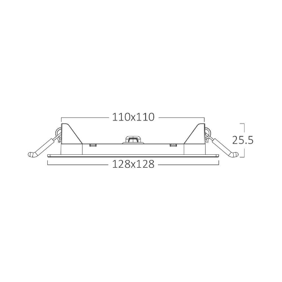 Imagine SPOT LED PATRAT ST 6W 470LM 3IN1 D:128x128MM IP40