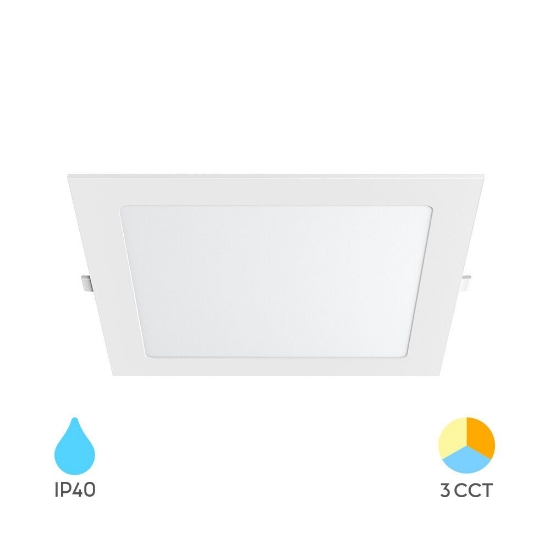 Imagine SPOT LED PATRAT ST 18W 1760lm 3IN1 D:225x225mm IP40