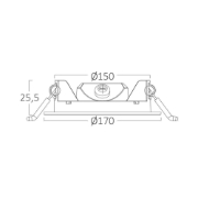 Imagine SPOT LED ROTUND ST 12W 1120LM 3IN1 F:170MM IP40
