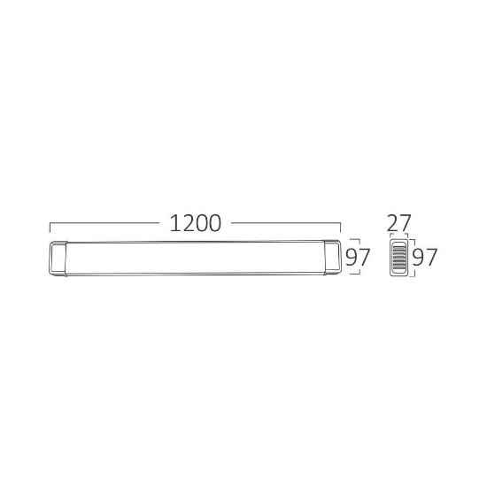 Imagine CORP LINEER PROLINE-PB 120CM 100W 6500K ALB