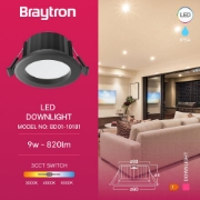 Imagine SPOT CU LED ROTUND D90 9W 3in1 IP54 NEGRU