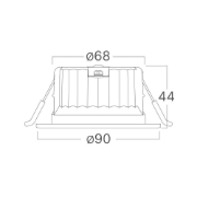 Imagine SPOT CU LED ROTUND D90 9W 3in1 IP54 NEGRU