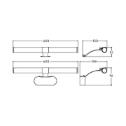 Imagine CORP LED PT BAIE 7W 4000K 400MM NEGRU IP44 LILY-C