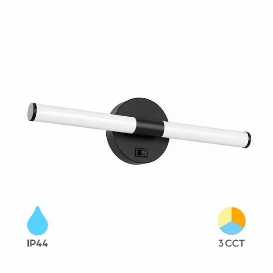 Imagine CORP LED PENTRU PERETE-7W 3in1 NEGRU-450-LILY-C