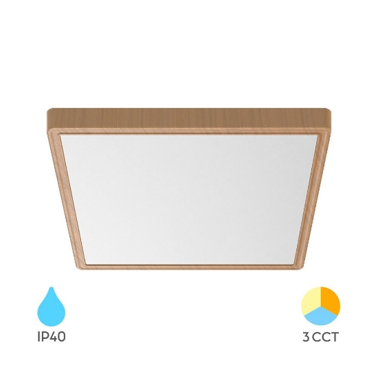 Imagine PLAFONIERA LED 36W 3in1 2600lm IP40 LEMN JADE SQR SLR