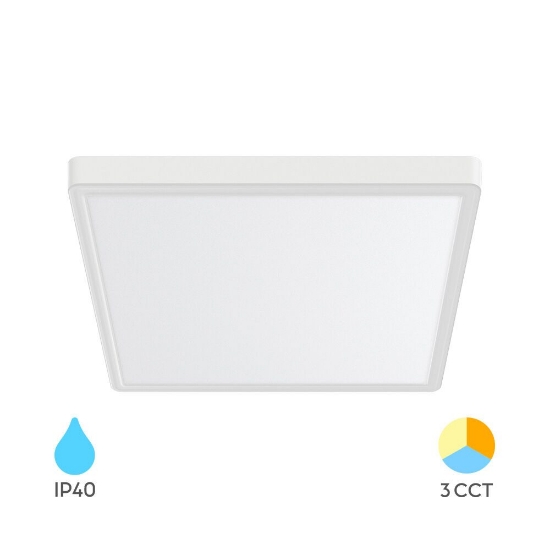 Imagine PLAFONIERA LED 36W 3in1 2600lm IP40 ALB JADE SQR SLR
