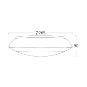 Imagine PLAFONIERA CU SENZOR 1xE27 NAPOLI-PC D:270mm IP65 GRI
