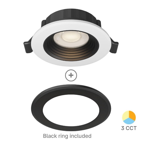 Imagine SPOT CU LED ROTUND G6 6,5W 3in1 IP20 ALB/NEGRU