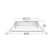 Imagine SPOT CU LED ROTUND G6 6,5W DIM-3in1 IP20 ALB/ALB