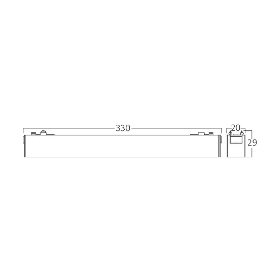 Imagine CORP LED PT SINA MAGNET 18W 24gr. 3in1 NEGRU SLIM