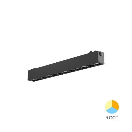 Imagine CORP LED PT SINA MAGNET 12W 24gr. 3in1 NEGRU SLIM