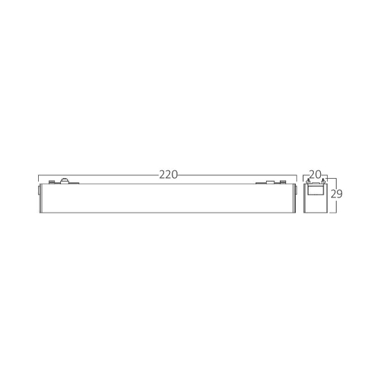 Imagine CORP LED PT SINA MAGNET 12W 24gr. 3in1 NEGRU SLIM