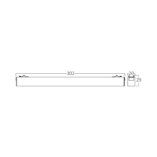 Imagine CORP LINEER LED PT SINA MAGN. 10W 3in1 NEGRU