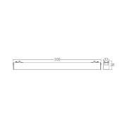 Imagine CORP LINEER LED PT SINA MAGN. 10W 3in1 NEGRU S20B-LNR300-SLIM
