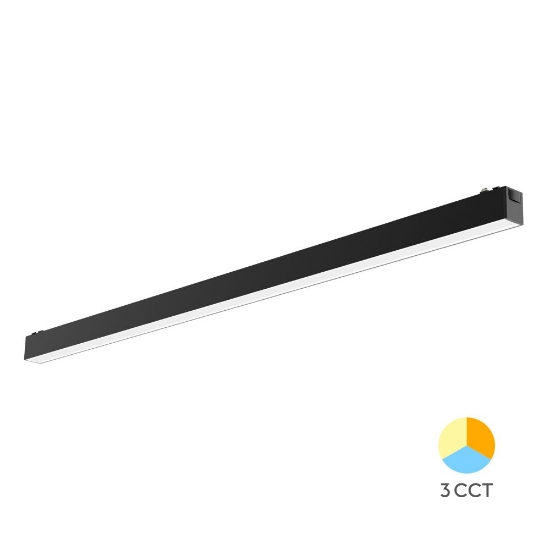 Imagine CORP LINEER LED PT SINA MAGN. 18W 3in1 NEGRU