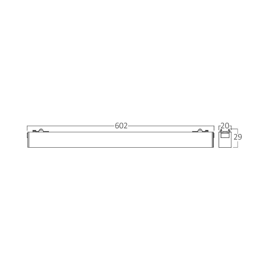 Imagine CORP LINEER LED PT SINA MAGN. 18W 3in1 NEGRU