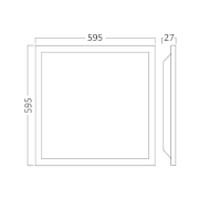 Imagine LED PANEL SLIM 40W 4800lm 595X595 ALB 3in1 BRAYTRON