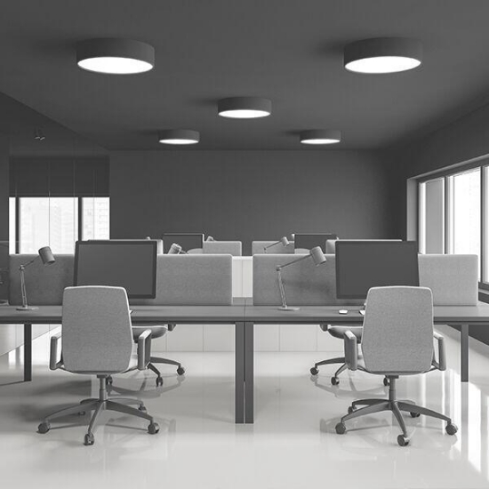 Imagine PLAFONIERA LED 36W 3in1 NEGRU BLADE RND
