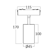 Imagine SPOT LED PE SINA MAGNET 10W 3in1 S20B-TRC045 NEGRU