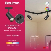 Imagine SPOT LED PE SINA MAGNET 18W 1580lm 24gr. 3in1 S20B-TRC060 NEGRU