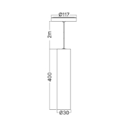 Imagine CORP SUSP.LED PE SINA MAG. 7W 510lm 24gr. 3in1 S20B-PDT030 NEGRU