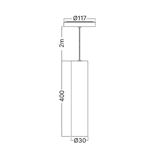 Imagine CORP SUSP.LED PE SINA MAG. 7W 510lm 24gr. 3in1 S20B-PDT030 NEGRU