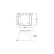 Imagine PRIZA APLICATA 1X16A CAUCIUC/CAPAC IP44 NEGRU