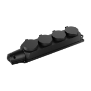 Imagine PRELUNGITOR CAUCIUC 4 PRIZE 16A IP44 NEGRU BRAYTRON
